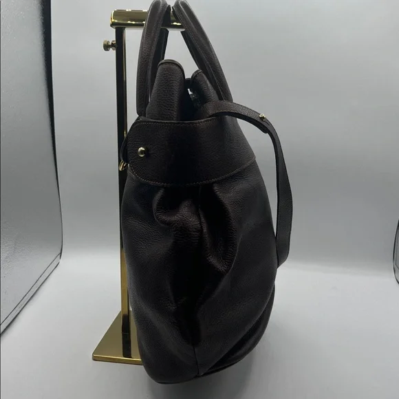 Classic Brown Leather Bally Top-Handle two way Women's Bag. Genuine leather. - Picture 5 of 10